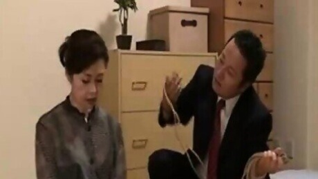 Japanese grandma love to be bound