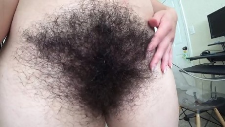 Extremely hairy girl