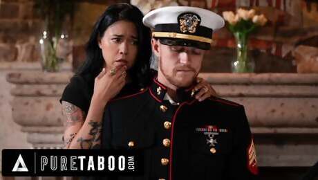 Lonely Widow Dana Vespoli Wants Stepson To Wear Gone Husband Military Uniform and Fuck Her