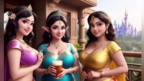 AI Generated Uncensored 3D Anime Disney Princess Images Of BBW Indian Women