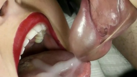 Spunk Eating Tease - cumshots collection