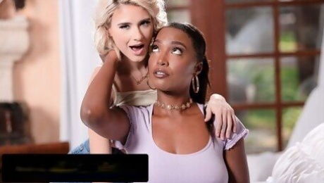 Daya Knight and Jessie Saints natural tits scene by